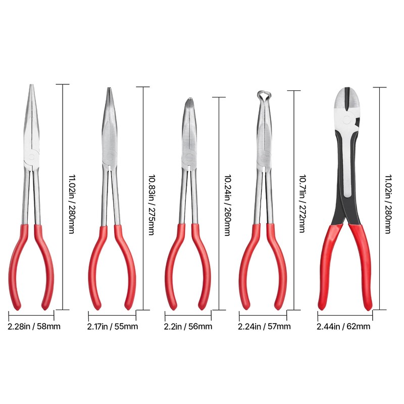 Happybuy Needle Nose Pliers, 11 in Long Needle Nose Pliers