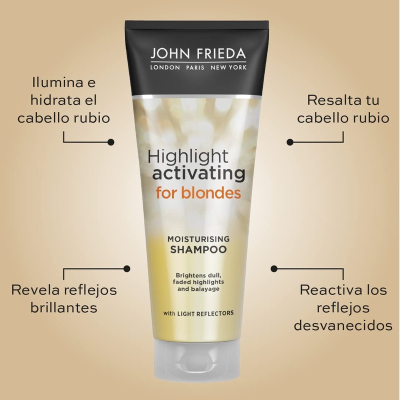 John Frieda Sheer Blonde Highlight Activating Moisturising Shampoo with Avocado