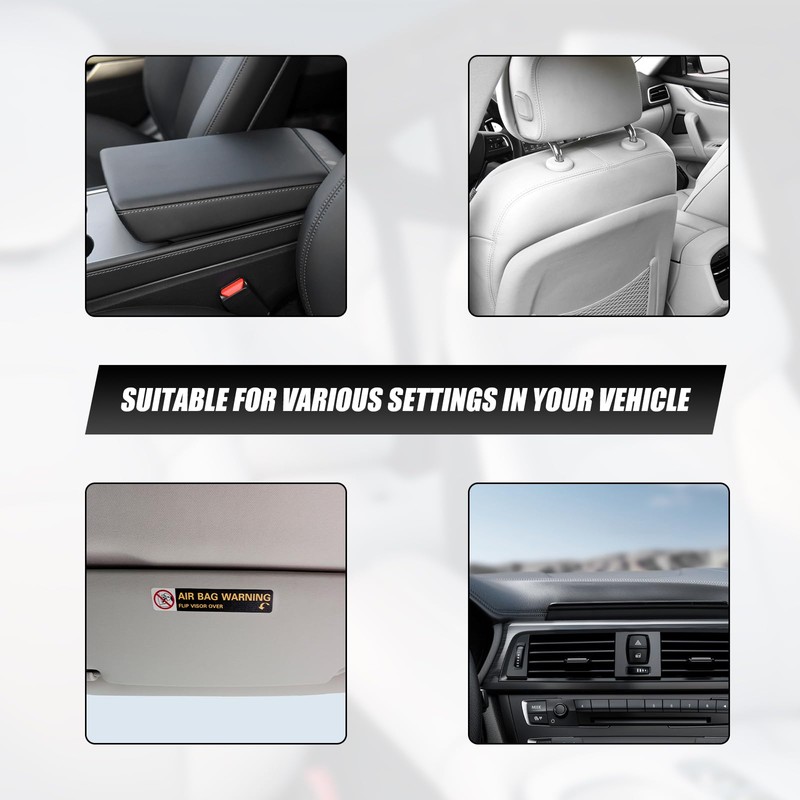 BWBWND Car Tissue Holder, Leather Backseat Rectangular Tissue Box Cover