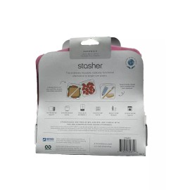 Stasher Silicone Reusable Sandwich Bag Pink Ombre NWT
