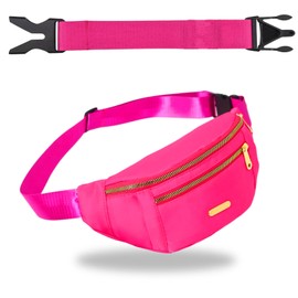 Nadiaen Pink Bumbag,Bumbags for Ladies,Fashion Bum Bags for Women for Women & Men,Fashion Waist Packs with 30cm Extension Strap,Ladies Bum Bag Ideal for Travel,Running,Cycling,Hiking