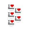 5 Pack - I "Heart" Love Dance Pinback Button Badges