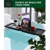 Foldable Bathtub Tray Caddy Bamboo Bathtub Tray Expandable, Bathroom Tray,