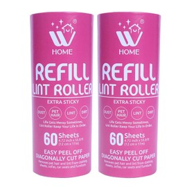 WBM Home Lint Roller, Extra Adhesive and Sticky Sheets, Quickly & Effectively Cleaning Tool, Reusable, Pet Hair Remover – Pack of 2