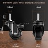 2 inch Casters Set of 4,Threaded Stem Caster Wheels -