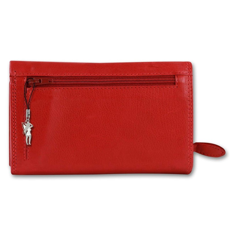 Women's purse from genuine leather Red