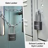Puroma 2 Pack Keyed Padlock with 3 Keys Alike, 1.8