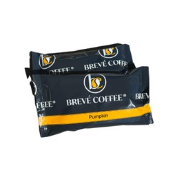 Breve Coffee Ground Pumpkin Spice Frac Pac, Seasonal Pumpkin and Cinnamon, 50 Packs of 3.25 oz Each