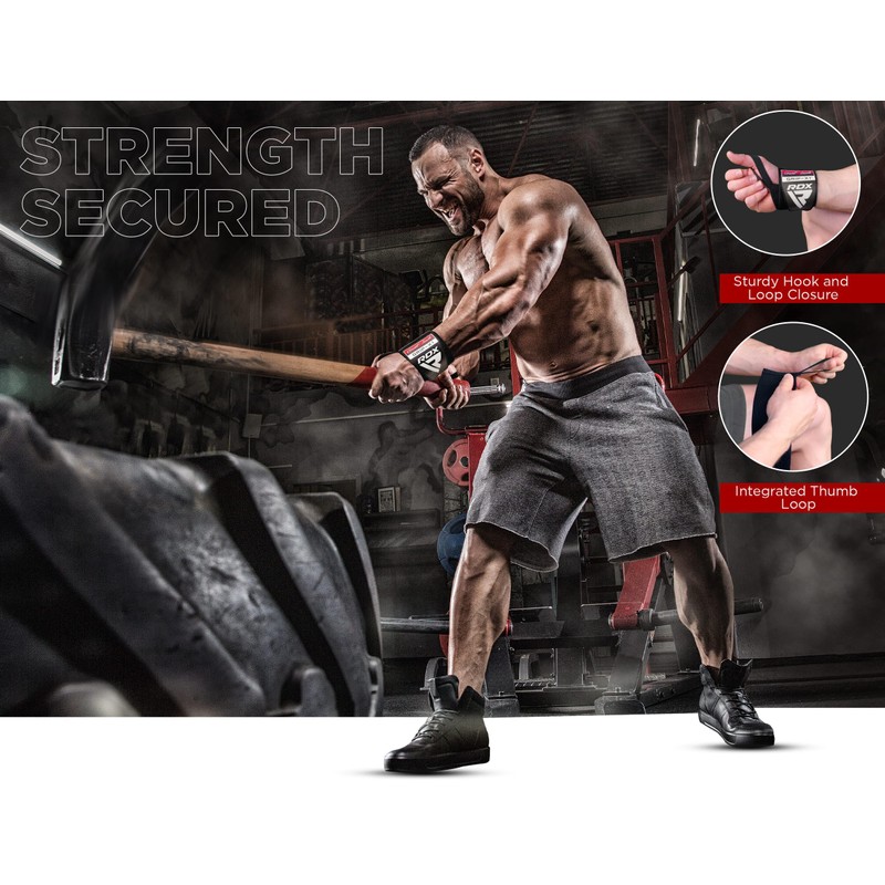 RDX Gym Weight Lifting Straps Wrist Support Wrist Wrap Lifting