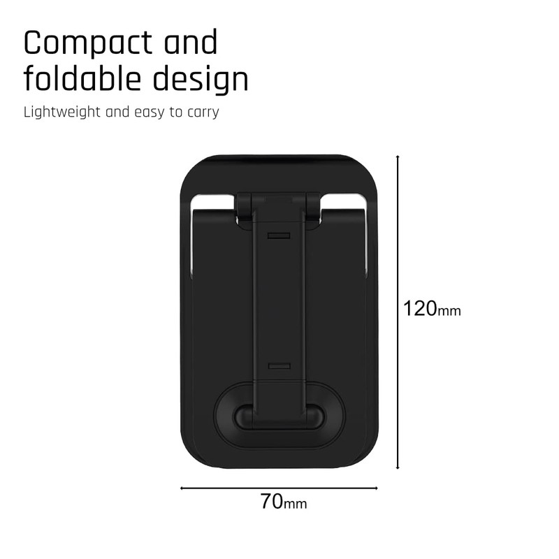 BASE12 Phone Stand for Desk, Foldable Adjustable Tablet Holder -
