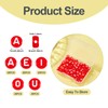 Craftdady 100pcs Red 7mm Letter Beads Flat Round Acrylic Alphabet