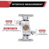 EFIELD 1/4-Turn Dual Compression Outlet Angle Stop Valve with 2