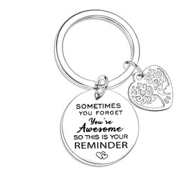 Nfyxcaz Coworker Inspirational Gifts For Women Sometimes You Forget You’re Awesome So This Is Your Reminder Keyring (Sometimes you forget)