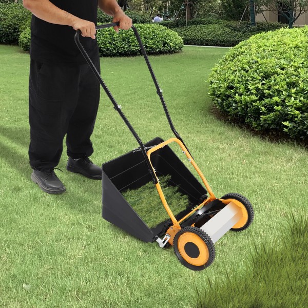 14in Modern Lawnmower Wheeled Lawn Mower Hand Push Lawn Mower