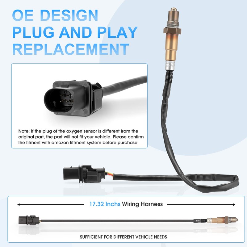 ACAUTO 234-5107 Sensor de oxígeno O2, 1 paquete