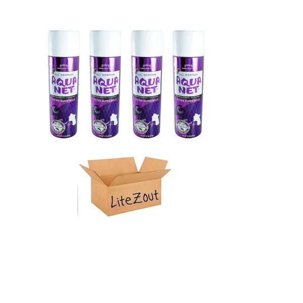 LiteZout Aqua Net Extra Super Hold Professional Hair Spray Unscented