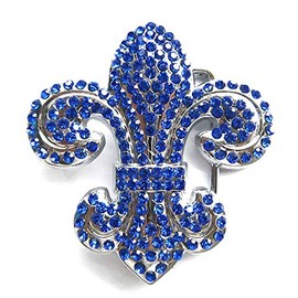 Urban Backwoods Fleur-De-Lis II Belt Buckle for Interchangeable Belt Buckle, blue