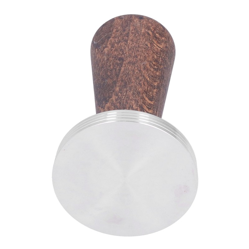58mm Tamper Tool Black Walnut 304 Stainless Steel Portable Coffee