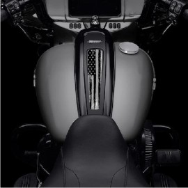 Kustom Cycle Parts Black & Grey American Flag Dash Panel Insert. 21+ Street Glide & 21+ Road Glide.
