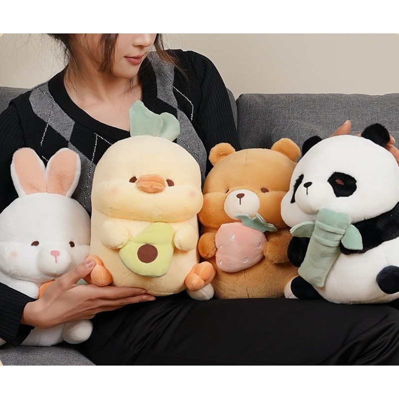 ぬいぐるみ アニマルぬいぐるみ 抱きぐるみ パンダ ウサギ アヒル クマ 動物家族 こどもがすき 誕生日