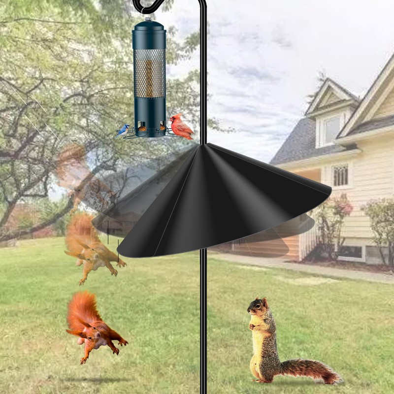 Pavtner 19 Inch Wide Black Squirrel Baffle - Ideal for