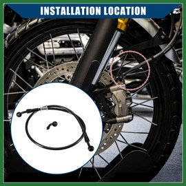 Motoforti Brake Hose Motorcycle Hydraulic Brake Line Oil Hose Pipe Fitting with Banjo/Inner for ATV Motorcycle Motocross/Durable 80cm Length / 1 Set Long-lasting