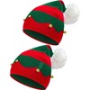 2 Pack Christmas Hat for Xmas Knitted Knit Hat for