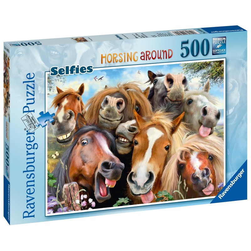 Ravensburger Selfies Horsing Around 500 Piece Jigsaw Puzzle for Adults