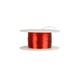 TEMCo 31 AWG Copper Magnet Wire - 4 oz 988 ft 155°C Magnetic Coil Red