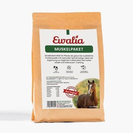 EWALIA Muscle Pack for Horses: Powerful Protein Source with Spirulina, Optimal Support for Training and Performance, Developed with Veterinarians, 100% Pure Nature, Free from Additives, 800 g