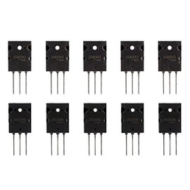 BOJACK 5 pares 2SA1943 2SC5200 Amplificador Transistor PNP NPN de alta potencia de audio negro Transistor de silicona TO-3PL (paquete de 10 piezas)