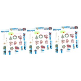 Operitacx 3 Sets Christmas Decor Key Chains Cartoon DIY Pendants Hanging Charms Pendant Decor