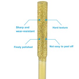 Rierdge 24 Pack Diamond Chainsaw Sharpener 1/8" Shank, High Hardness Grinding Bits Polishing Stones, Durable Files for Electric Chainsaws/Garden Tools, 5/32'', 3/16'', 7/32''(Silver)