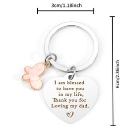 Kzikbxh Step Mum Gifts,Stocking Fillers,Gifts for Step Mum,Gifts for Step Mum Christmas,Step Mum Keyring,Mum Birthday Gifts,Second Mum Gifts,Mothers Day Key Ring,Mothers Day for Step Mum,Keychain Mum