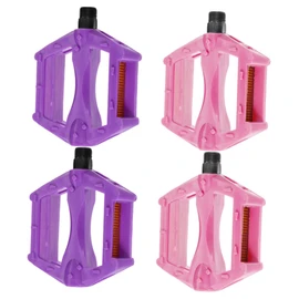 WHAMVOX 2 Pairs Bicycle Pedals Non Slip Replacement for Tricycles Mountain Bikes Vibrant Colors for Bikes Pink Purple