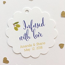 Infused With Love Tags, Wedding Favor Tags, Infused Love Wedding Hang Tags (SC-083)