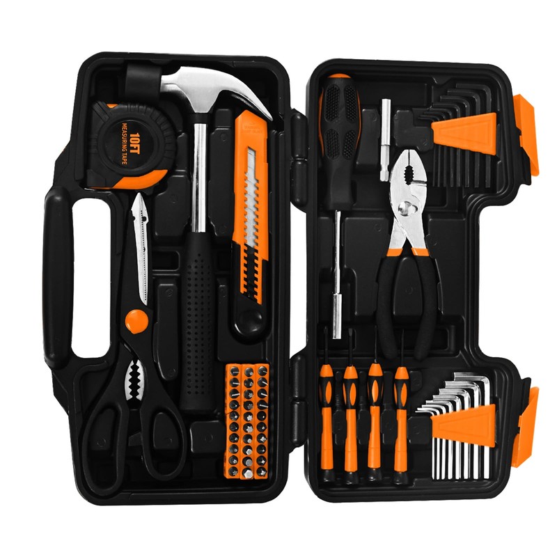 58-Piece Tool Kit Basic Home Repair Tool Set, General Household