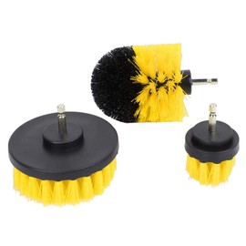 Scrub Brush Set, 3 Pieces Nylon Power Scrubber Brush Set with Quarter inch Quick Change Shaft All Purpose Electric Drill Brush Kit for Bathroom Surfaces Tub Shower Tile