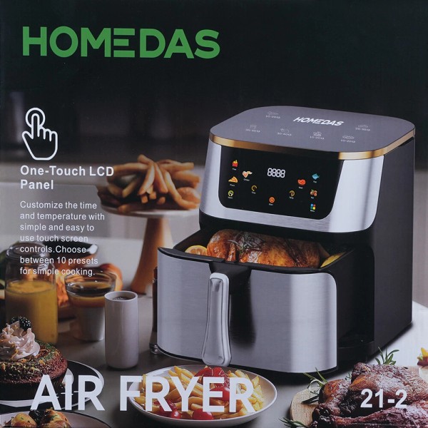 HOMEDAS NEW Air Fryer Compact 5 Qt, Max 450F for