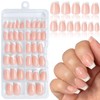 LuckForever 144pc Short French Tip Press on Nails Coffin Fake