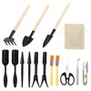 FDGGT 15 Pieces Garden Tools, Mini Growing Tool, Portable Growing