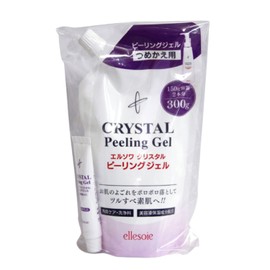 ellesoie cosmetics crystal peeling gel in exfoliating container containing beauty ingredients that work on the skin, 10.6 oz (300 g) + 0.4 oz (10 g), best cost performance set