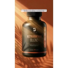 Astaxantina 180 Caps Con Omega 3 Salmón. B Life Sabor Sin sabor                                                                                       