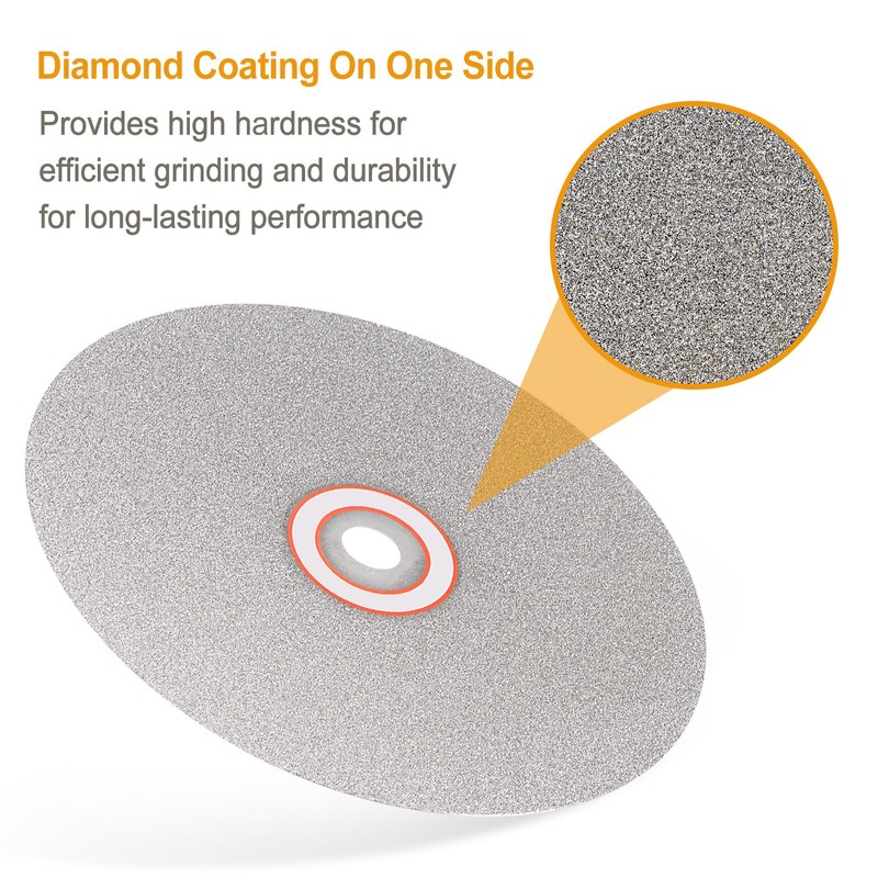 sourcing map Diamond Flat Lap Disc Set 4" x 5/8"
