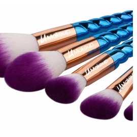LA Makeup Unicorn Makeup Brushes  With Colorful Bristles Unicorn Horn Shaped Handles /7Pcs