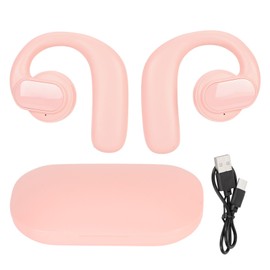 Open Ear Earbuds Bluetooth 5.3 Wireless Earbuds Noise Reduction 48 Hours Playing Time Earbuds for Sports Outdoors Pink