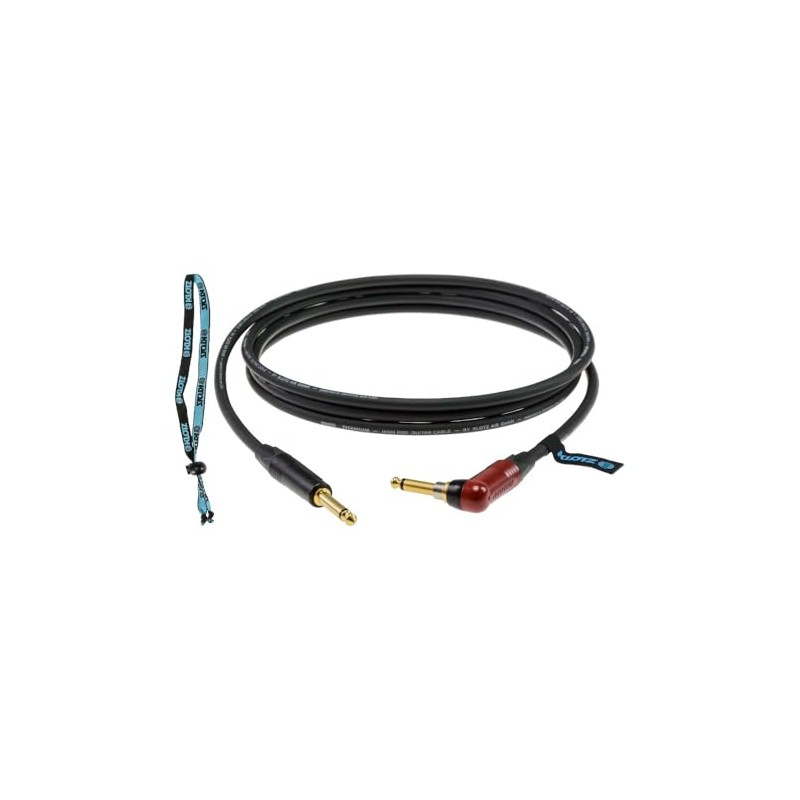 Klotz Titanium Guitar Cable, Straight/Silent Angled, 10 ft