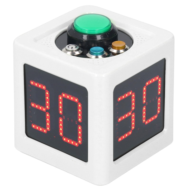 Cube Timer 1.4in 4 Sided Digital Shot Countdown Stopwatch for