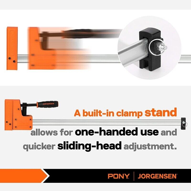 Jorgensen 2PCS 90° Parallel Clamp Cabinet Master 30" Steel Bar