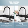 Achelous Black Kitchen Faucet with Pull Down Magnetic Docking Sprayer,Stainless